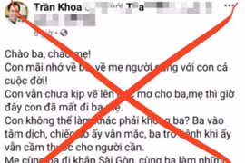 Thông tin sai sự thật trên Facebook. (Nguồn: Facebook) 