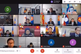 Cuộc họp lần thứ 18 Ủy ban các đại diện thường trực tại ASEAN (CPR) trong năm 2020. (Nguồn: TTXVN phát) 
