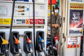 Một trạm xăng ở Bangkok, Thái Lan. (Ảnh: AFP/TTXVN)