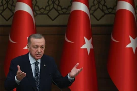 Tổng thống Thổ Nhĩ Kỳ Recep Tayyip Erdogan. (Ảnh: AFP/TTXVN) 