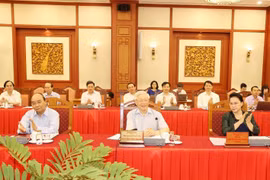 Hình ảnh Bộ Chính trị làm việc với các Đảng bộ trực thuộc Trung ương