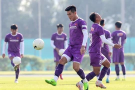 Tiền đạo Tiến Linh. (Ảnh: Hoàng Linh/TTXVN) 