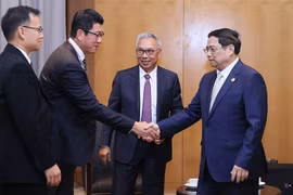 Thủ tướng Phạm Minh Chính tiếp doanh nghiệp Indonesia. (Ảnh: Dương Giang/TTXVN)