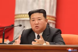 Nhà lãnh đạo Triều Tiên Kim Jong-un. (Ảnh: KCNA/TTXVN) 