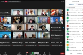 Lễ kỷ niệm Ngày Quốc tế Phật Đản VESAK được tổ chức theo hình thức trực tuyến. (Ảnh: TTXVN phát) 