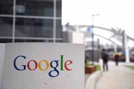Biểu tượng của Google tại Mountain View, California, Mỹ. (Ảnh: AFP/TTXVN) 