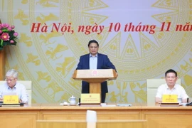 Thủ tướng Phạm Minh Chính chủ trì Phiên họp thứ nhất Ban Chỉ đạo Trung ương triển khai xoá nhà tạm, nhà dột nát trên phạm vi cả nước. (Ảnh: Dương Giang/TTXVN)