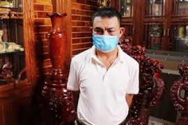 Đối tượng Lê Trọng Hưởng, Giám đốc Công ty Trách nhiệm hữu hạn xăng dầu Troóc (huyện Bố Trạch, Quảng Bình). (Ảnh: TTXVN phát) 