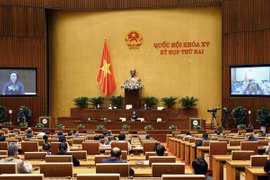 Bộ trưởng Bộ Nội vụ Phạm Thị Thanh Trà, Phó Chủ tịch Thường trực Hội đồng Thi đua-Khen thưởng Trung ương phát biểu giải trình, làm rõ một số vấn đề đại biểu Quốc hội nêu. (Ảnh: Doãn Tấn/TTXVN) 