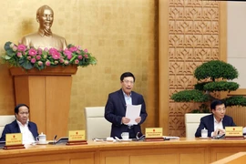 Phó Thủ tướng Thường trực Chính phủ Phạm Bình Minh phát biểu. (Ảnh: Phạm Kiên/TTXVN) 