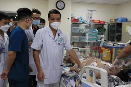 Bệnh nhân đang được điều trị tích cực tại Bệnh viện Quân y 175 (Thành phố Hồ Chí Minh). (Ảnh: TTXVN phát) 