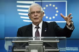 Đại diện cấp cao về chính sách an ninh và đối ngoại của Liên minh châu Âu Josep Borrell tại cuộc họp báo ở Brussels, Bỉ,ngày 10/1/2020. (Nguồn: AFP/TTXVN) 