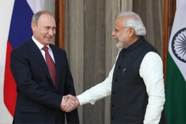 Thủ tướng Ấn Độ Narendra Modi (phải) và Tổng thống Nga Vladimir Putin. (Nguồn: AFP/Getty Images)