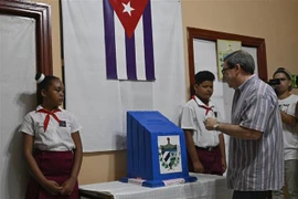 Ngoại trưởng Cuba Bruno Rodriguez bỏ phiếu tại điểm bầu cử Quốc hội ở La Habana ngày 26/3/2023. (Ảnh: AFP/TTXVN)