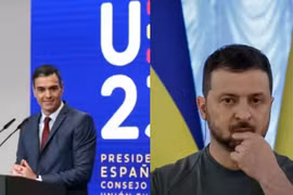 Thủ tướng Tây Ban Nha Pedro Sanchez và Tổng thống Ukraine Volodymyr Zelensky. (Nguồn: Reuters)