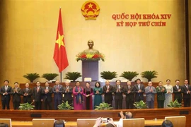 Lễ ra mắt Hội đồng bầu cử quốc gia. (Ảnh: Doãn Tấn/TTXVN) 