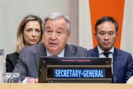 Tổng Thư ký Liên hợp quốc Antonio Guterres phát biểu tại New York, Mỹ. (Ảnh: THX/TTXVN)
