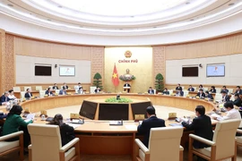 Phiên họp Chính phủ chuyên đề về xây dựng pháp luật tháng 3/2023. (Ảnh: Dương Giang/TTXVN)