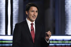 Thủ tướng Justin Trudeau phát biểu tại Quebec, Canada. (Ảnh: AFP/TTXVN) 