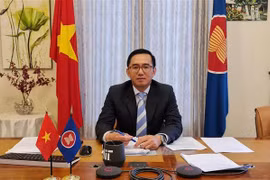 Đại sứ Trần Đức Bình, Trưởng Phái đoàn Việt Nam tại ASEAN, Chủ tịch Ủy ban các Đại diện Thường trực tại ASEAN tham dự cuộc họp lần thứ 45 Hội đồng ủy thác Quỹ ASEAN (AF BOT). (Nguồn: TTXVN phát) 