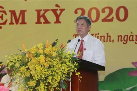 Ông Ngô Chí Cường đắc cử Bí thư Tỉnh ủy Trà Vinh nhiệm kỳ 2020-2025. (Ảnh: Thanh Hòa/TTXVN) 