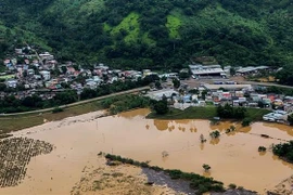 Mưa lớn gây ngập lụt tại Iconha, Brazil. (Nguồn: TTXVN) 