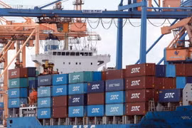 Trong tháng 3/2024, tổng kim ngạch xuất nhập khẩu giữa Việt Nam và Singapore đạt hơn 2,54 tỷ SGD (1,87 tỷ USD). (Ảnh: Trần Việt-TTXVN)