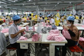 Sản xuất hàng may mặc tại Khu công nghiệp Thành Hải (thành phố Phan Rang-Tháp Chàm, Ninh Thuận). (Ảnh: Nguyễn Thành/TTXVN)