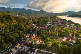 Quang cảnh Luang Prabang, Di sản Thế giới được UNESCO công nhận. (Nguồn: Tân Hoa Xã)