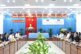 Quang cảnh buổi làm việc. (Ảnh: Công Mạo/TTXVN) 