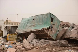 Hiện trường vụ đánh bom tại tỉnh Herat, miền Tây Afghanistan ngày 13/3/2021. (Nguồn: THX/TTXVN) 