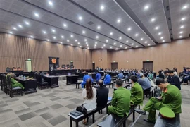 Quang cảnh một phiên xét xử. (Ảnh: Kim Anh/TTXVN)