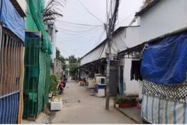 Dãy nhà trọ nơi xảy ra vụ bạo hành trẻ em. (Nguồn: Báo Công an Thành phố Hồ Chí Minh)