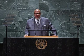 Chủ tịch Đại Hội đồng Liên hợp quốc Dennis Francis. (Ảnh: THX/TTXVN)