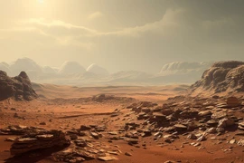 Xe tự hành Curiosity của Cơ quan Hàng không Vũ trụ Mỹ (NASA) di chuyển thành công đến Gediz Vallis Ridge, hệ tầng địa chất quan trọng trên Sao Hỏa. (Ảnh: Ts2.space/TTXVN)