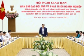 Phó Thủ tướng Lê Minh Khái phát biểu tại hội nghị. (Ảnh: An Đăng/TTXVN) 
