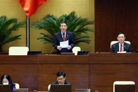 Phó Chủ tịch Quốc hội Nguyễn Đức Hải điều hành phiên họp. (Ảnh: Phạm Kiên/TTXVN) 