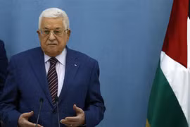 Tổng thống Palestine Mahmoud Abbas phát biểu tại một cuộc họp ở thành phố Ramallah, Bờ Tây. (Ảnh: AFP/TTXVN) 