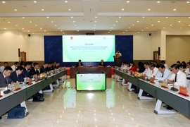 Quang cảnh buổi tọa đàm của 19 tỉnh, thành phía Nam tổ chức tại Bình Dương do Bộ Ngoại giao và Ủy ban Nhân dân tỉnh Bình Dương đồng chủ trì. (Ảnh: Chí Tưởng/TTXVN)