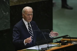 Tổng thống Mỹ Joe Biden phát biểu tại Khóa họp lần thứ 79 Đại Hội đồng Liên hợp quốc ở New York, Mỹ ngày 24/9/2024. (Ảnh: Anadolu Agency/TTXVN)