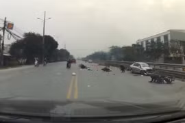 Hiện trường vụ tai nạn. (Nguồn: Công an cung cấp)