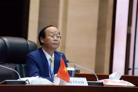 Thứ trưởng Bộ Tài nguyên và Môi trường, ông Võ Tuấn Nhân, trưởng đoàn Việt Nam tại Hội nghị Hội nghị Bộ trưởng Môi trường ASEAN lần thứ 17 (AMME 17), (Ảnh: Phạm Kiên/TTXVN)