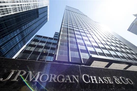 Trụ sở ngân hàng JPMorgan Chase ở New York, Mỹ. (Ảnh: AFP/TTXVN)