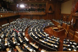 Toàn cảnh một phiên họp của Quốc hội Nhật Bản ở Tokyo. (Ảnh: Kyodo/TTXVN) 