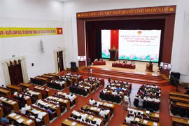 Quang cảnh Kỳ họp thứ 16 Hội đồng Nhân dân tỉnh Lai Châu khóa XV, nhiệm kỳ 2021-2026. (Ảnh: Quý Trung/TTXVN)
