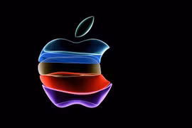 Biểu tượng Apple tại một sự kiện ở bang California, Mỹ. (Nguồn: AFP/TTXVN) 