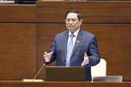 Thủ tướng Chính phủ Phạm Minh Chính trả lời chất vấn các vị đại biểu Quốc hội. (Ảnh: Doãn Tấn/TTXVN) 