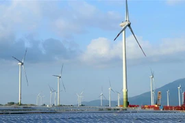 Trang trại điện gió Trung Nam được khánh thành tại huyện Thuận Bắc, Ninh Thuận. (Ảnh: Công Thử/TTXVN) 