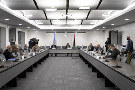 Toàn cảnh cuộc đàm phán giữa các bên đối địch ở Libya tại Geneva, Thụy Sĩ ngày 20/10/2020. (Nguồn: AFP/TTXVN) 