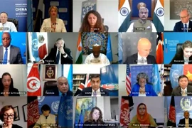 Đại diện các nước thành viên Hội đồng Bảo an Liên hợp quốc tham dự phiên thảo luận. (Ảnh: Hữu Thanh/TTXVN) 